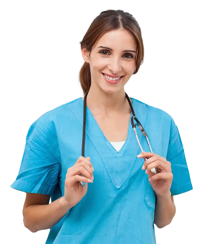 Healthcare professional evaluating home safety for a patient